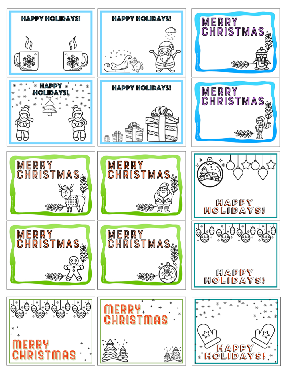 Printable Christmas Cards - Esl Flashcards with Printable Merry Christmas Card