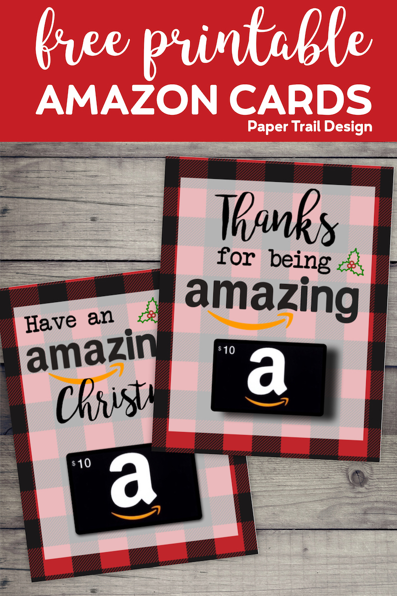 Printable Christmas Gift Card Holders For Amazon - Paper Trail Design in Amazon Printable Gift Card Christmas Theme