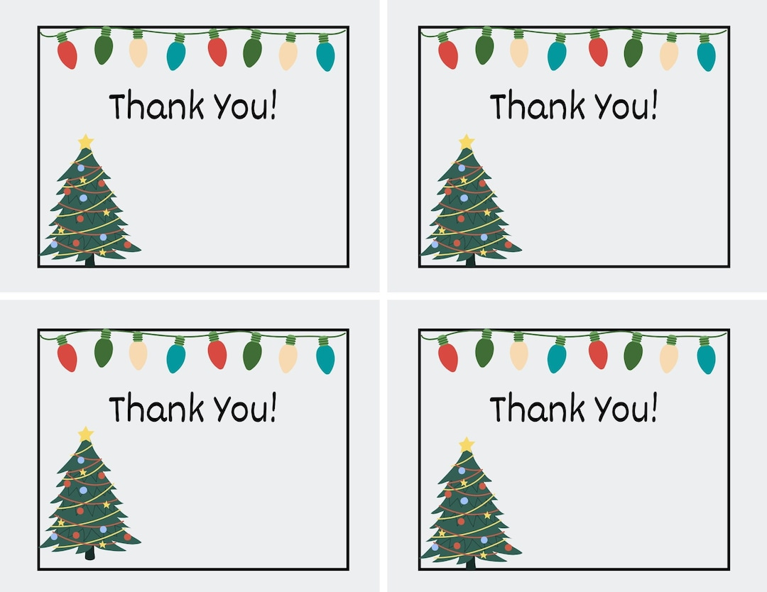 Printable Christmas Thank You Cards For Teachers, Students, Or with Free Christmas Thank You Cards Printable