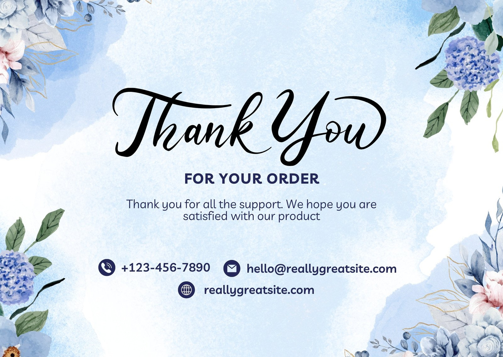 Printable, Customizable Thank You Card Templates | Canva within Small Business Thank You Cards Printable Free