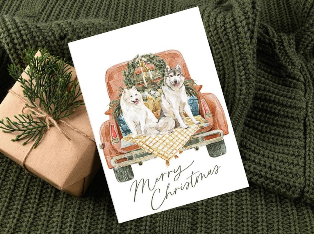 Printable Merry Christmas Card, Digital Card, Digital Download with Printable Christmas Card Etsy