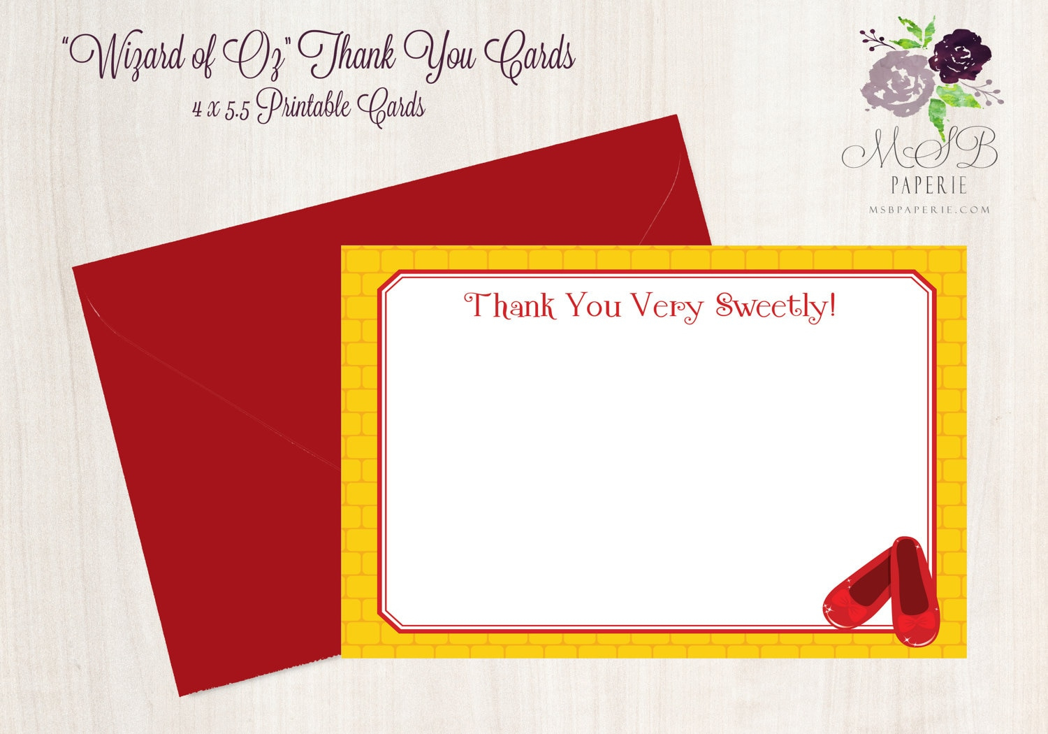 Printable Wizard Of Oz Inspired Thank You Or Personalized Note throughout Wizard Of Oz Thank You Cards Printable