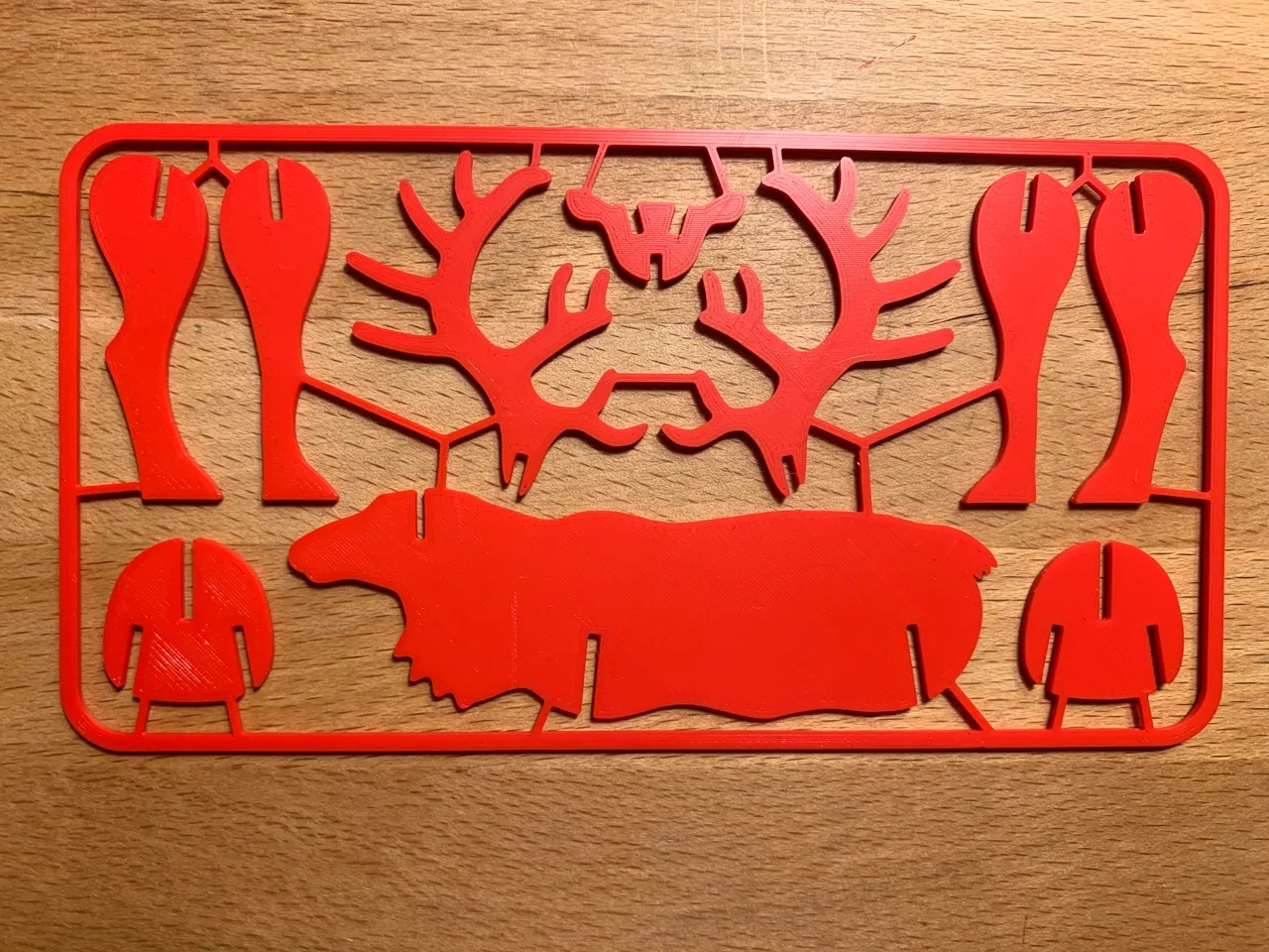 Reindeer Christmas Card Snap-Together Reindeerseppo | Download inside 3D Printable Christmas Card
