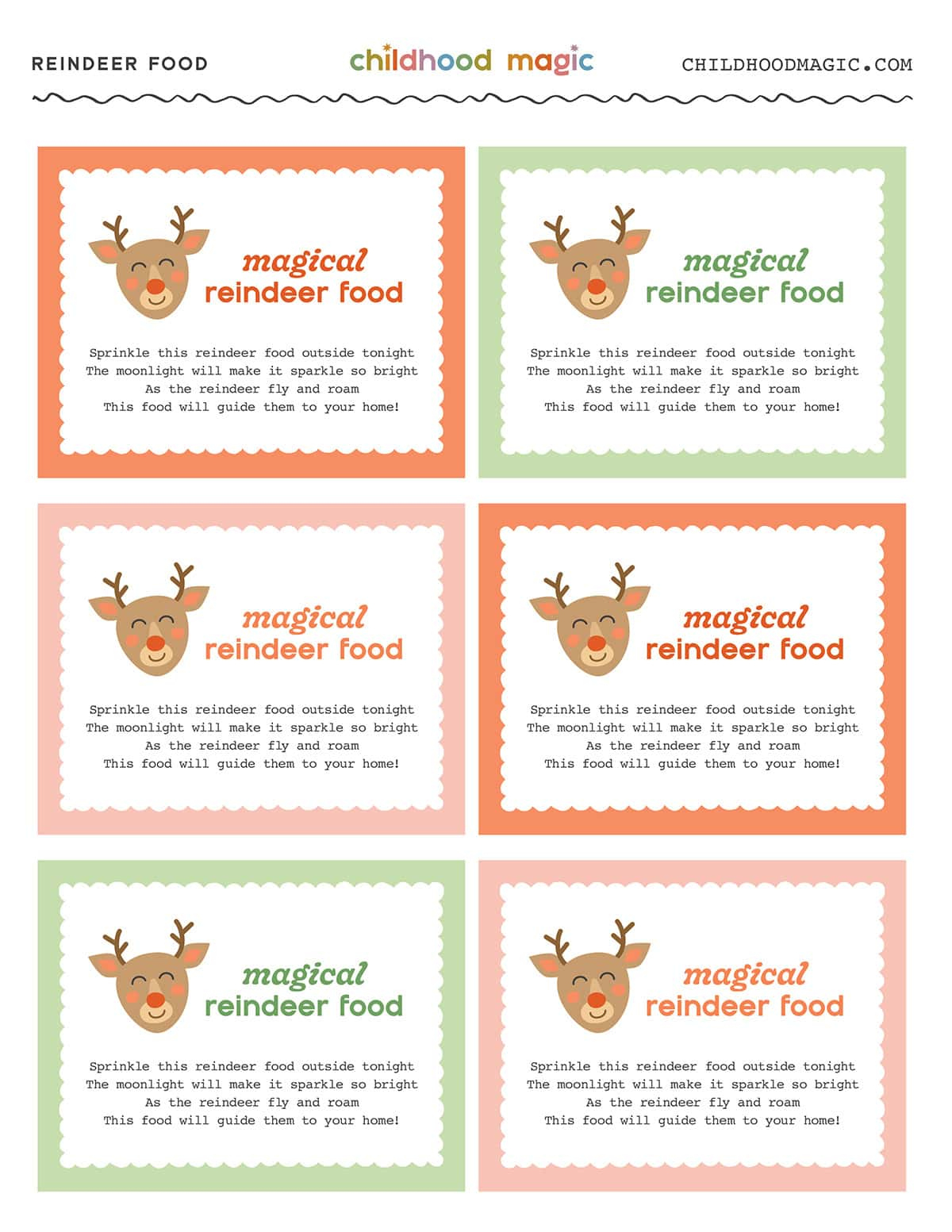 Reindeer Food - Childhood Magic in Pinterest Reindeer Food Printable