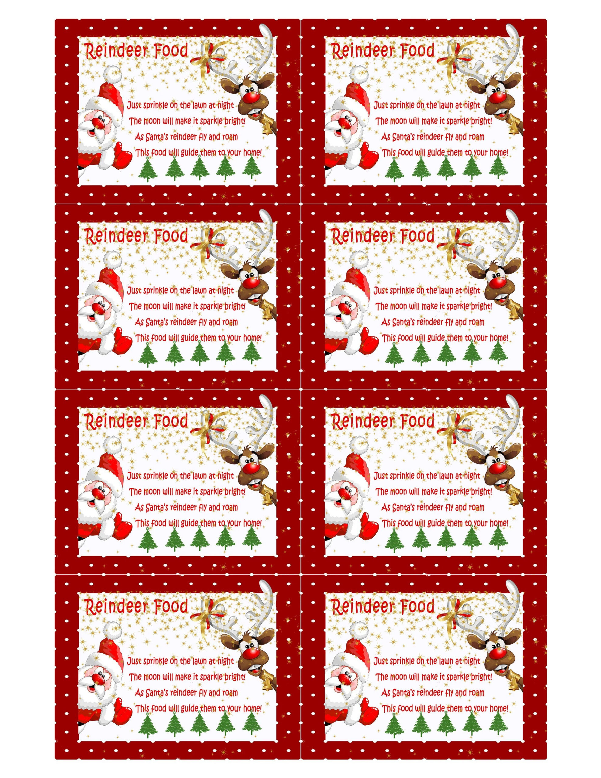 Reindeer Food Free Printable Labels - Printable Party Favors intended for Reindeer Food Labels Printable Free