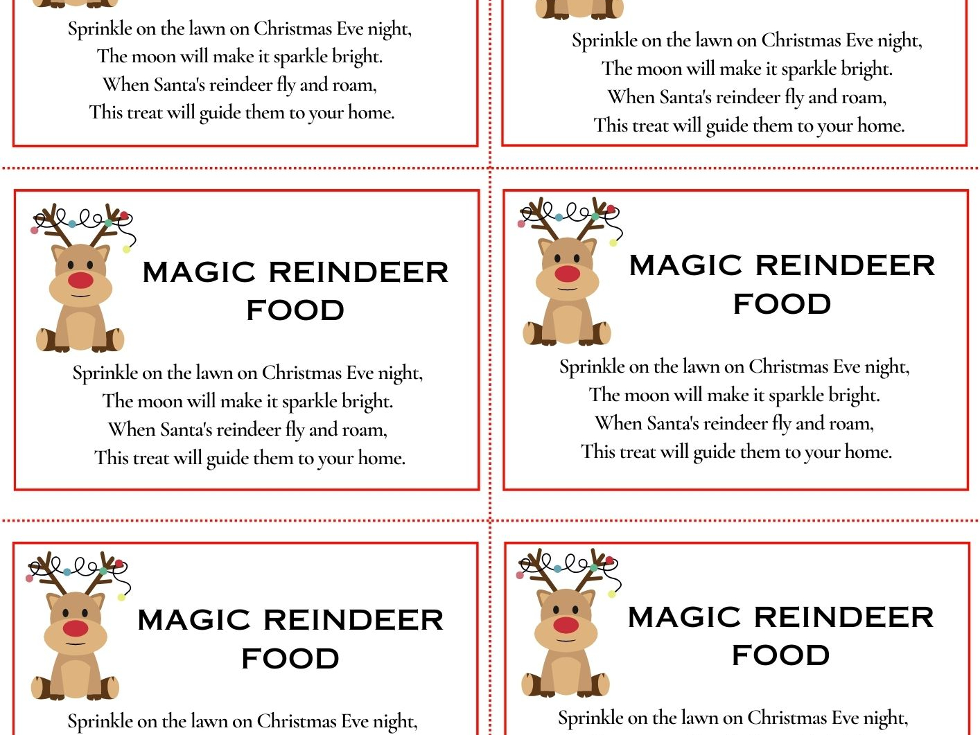 Reindeer Food - Veggie Desserts within How to Make Reindeer Food Printable