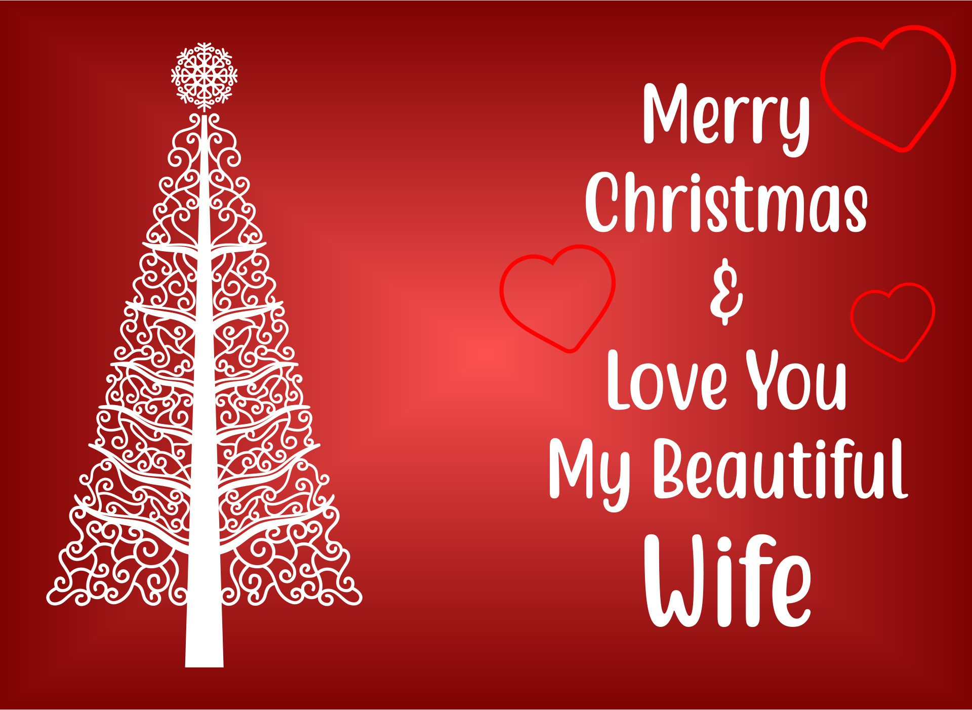 Romantic Merry Christmas Wife Christmas Cards For A Wife To Give inside Free Printable Christmas Card For Wife