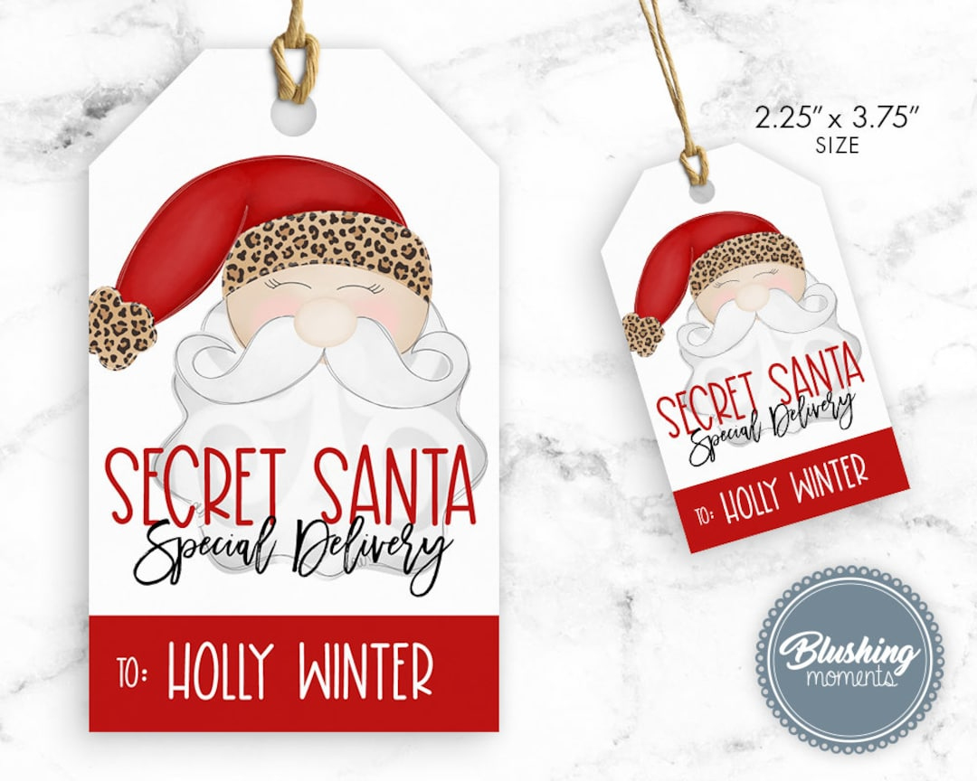 Secret Santa Tags-Printable Christmas Secret Santa Claus Special throughout Printable Christmas Tags For Secret Santa