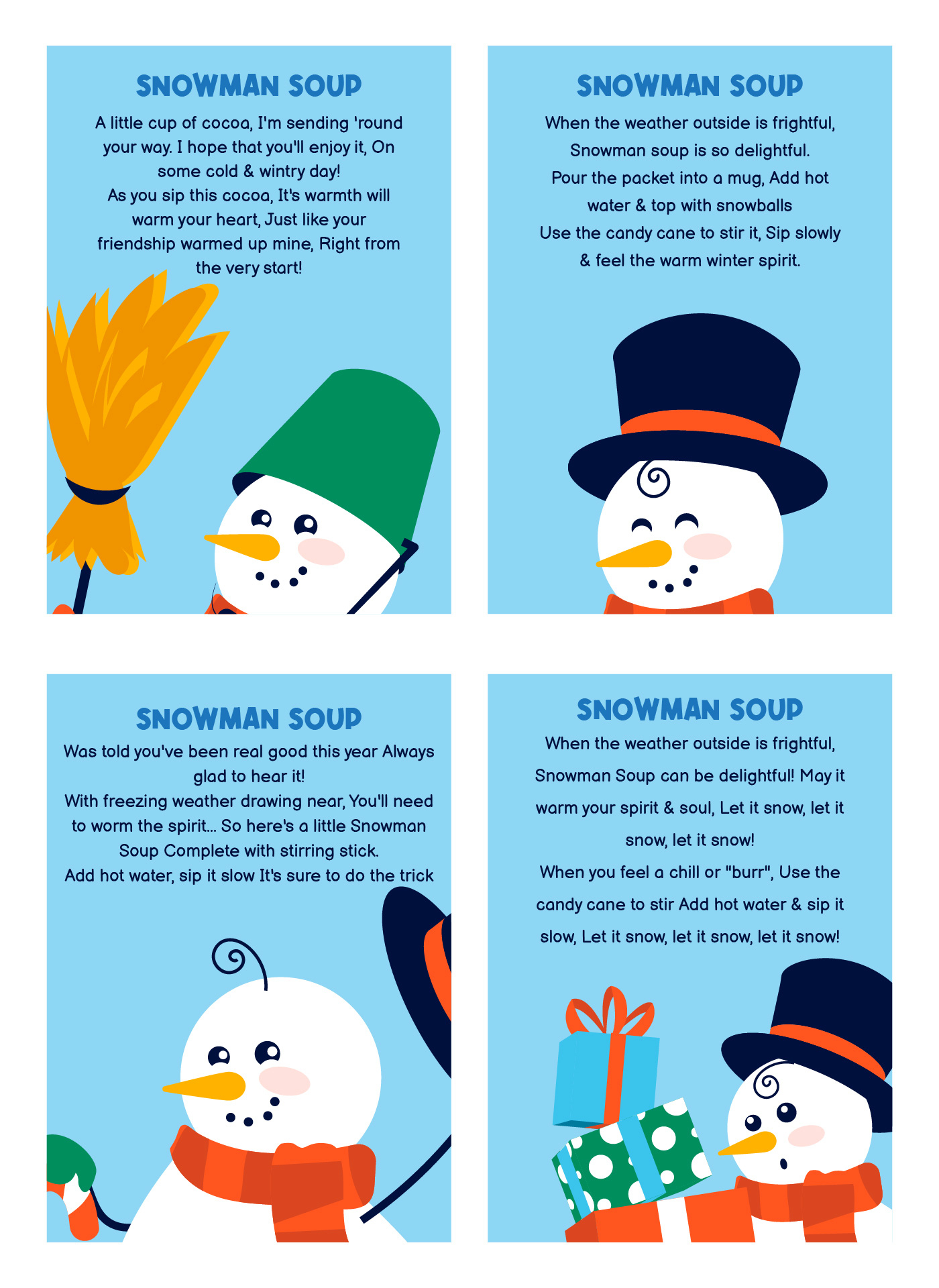 Snowman Soup Labels - 10 Free Pdf Printables | Printablee inside Free Snowman Soup Printable Labels