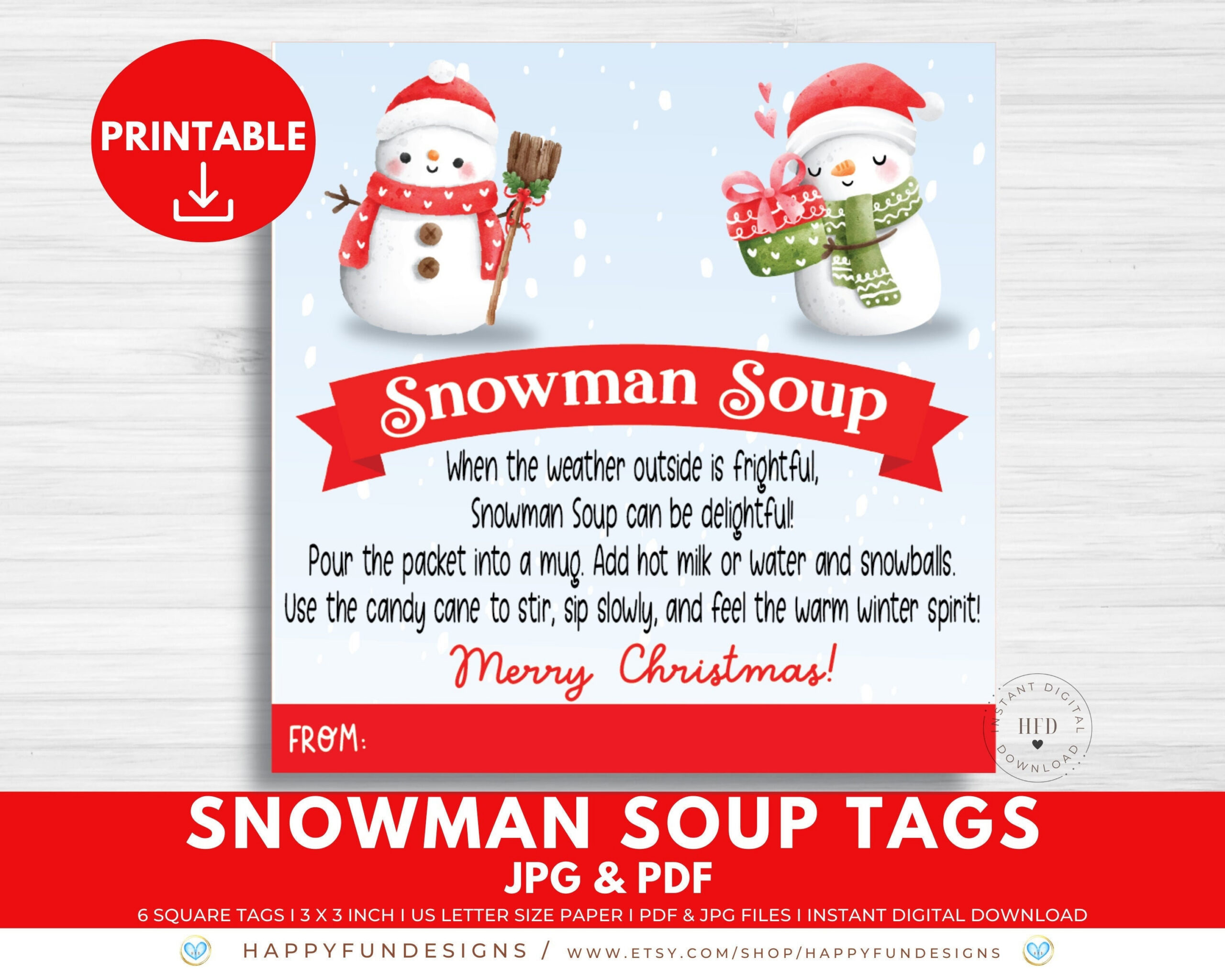 Snowman Soup Tag Printable, Snowman Soup Topper, Treat Bag Topper with regard to Snowman Soup Printable Template