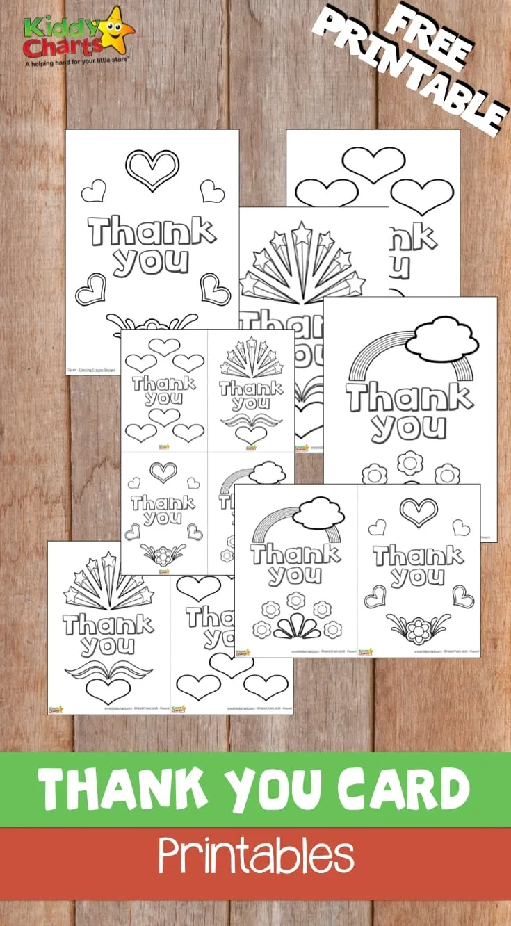 Thank You Cards: Free Printable #52Kindweeks - Kiddycharts in Thank You Cards Printable For Kids