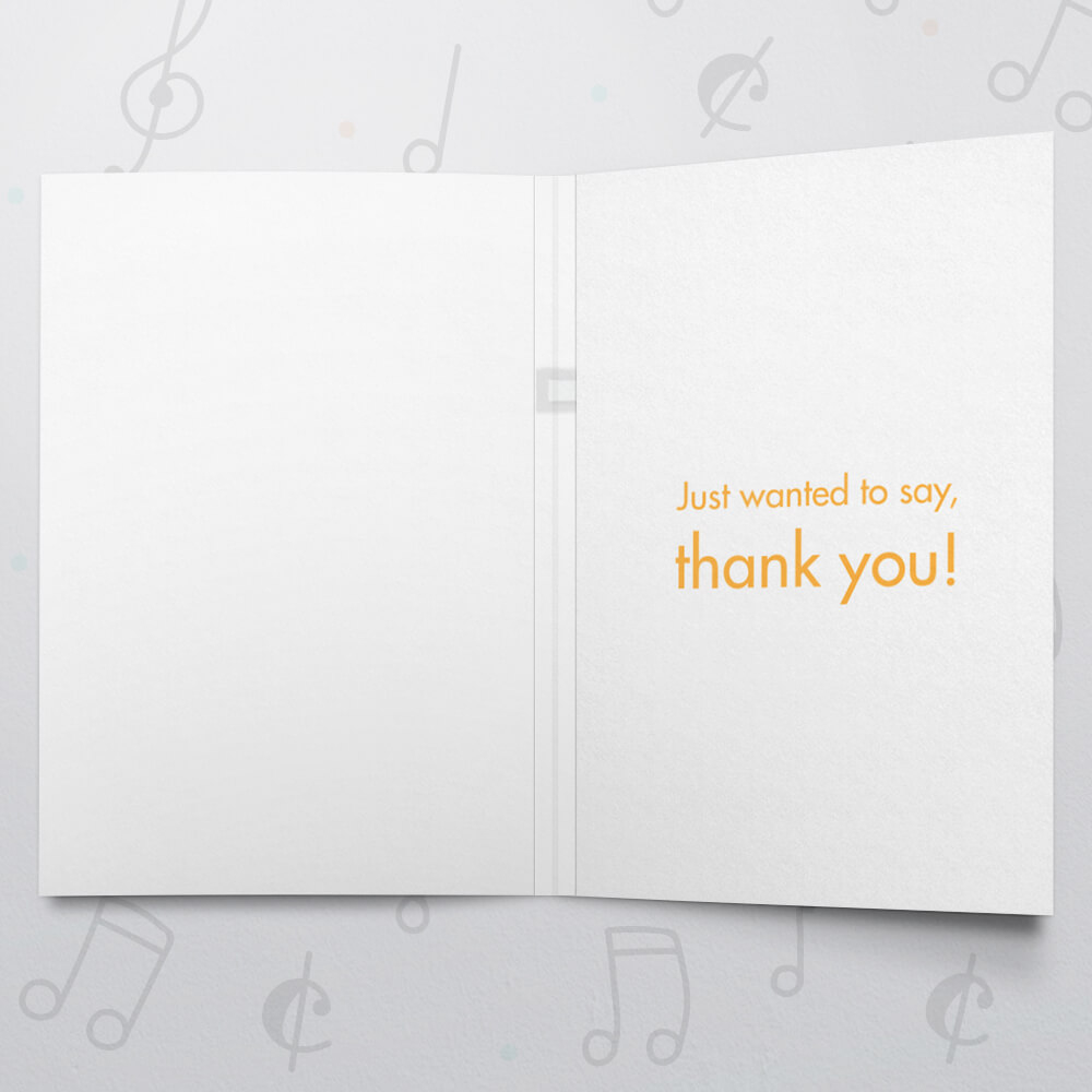 Thank You – Musical Thank You Card - Bigdawgs Greetings for Blank Inside Thank You Cards Printable