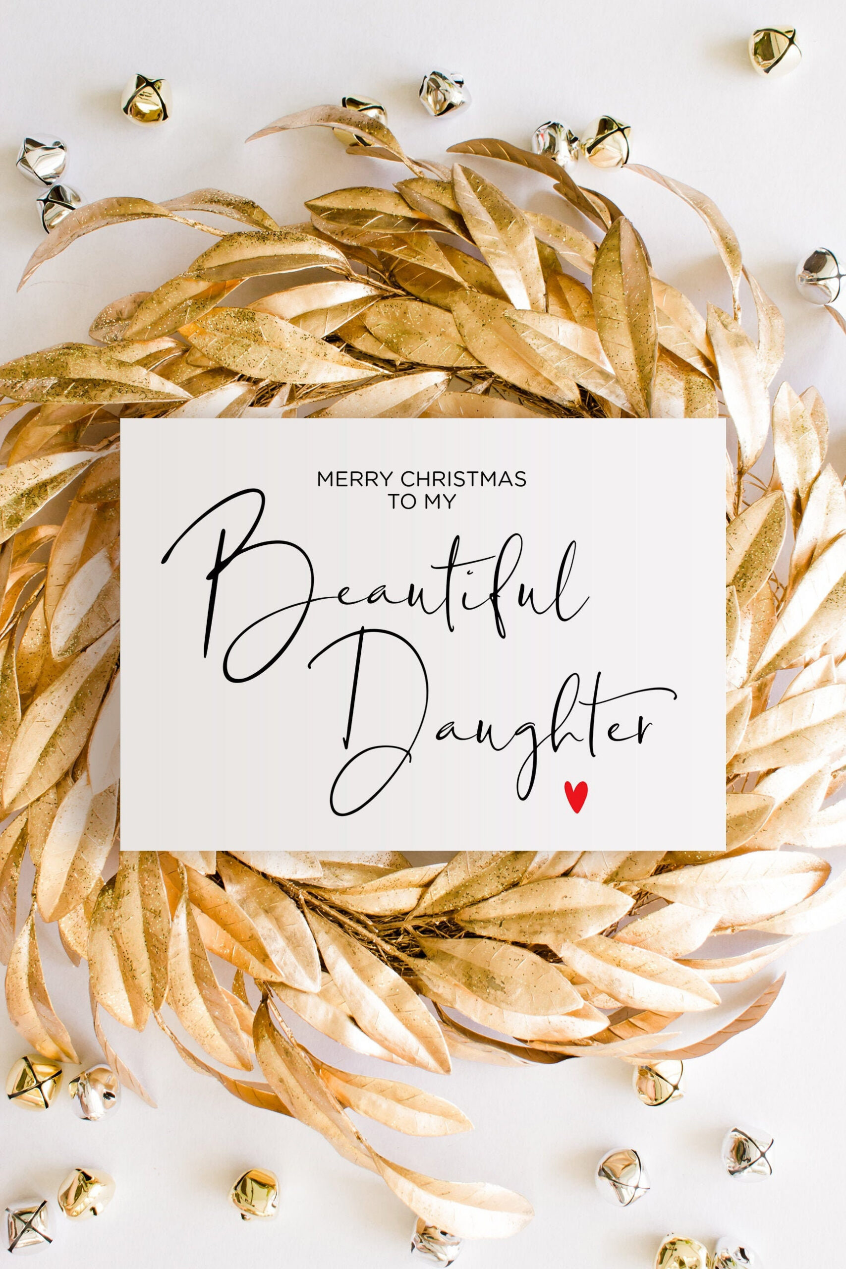 To My Daughter Christmas Card, Instant Download Holiday Card inside Printable Christmas Card For Daughter