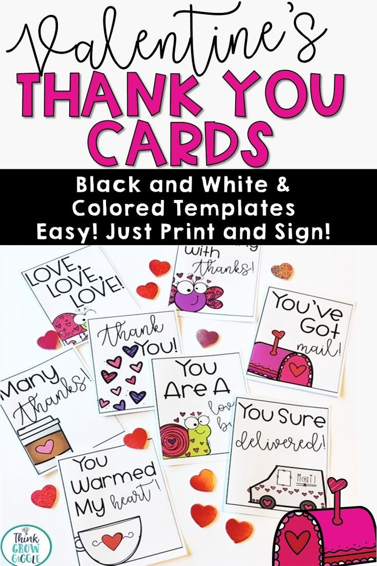 Valentine'S Day Thank You Card From Teacher Note Random Acts Of within Free Valentine Thank You Cards Printable