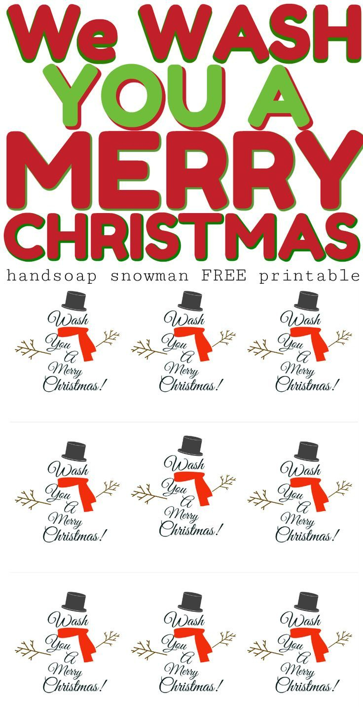 We Wash You A Merry Christmas Printable - A Sparkle Of Genius inside We Wash You A Merry Christmas Printable Tags