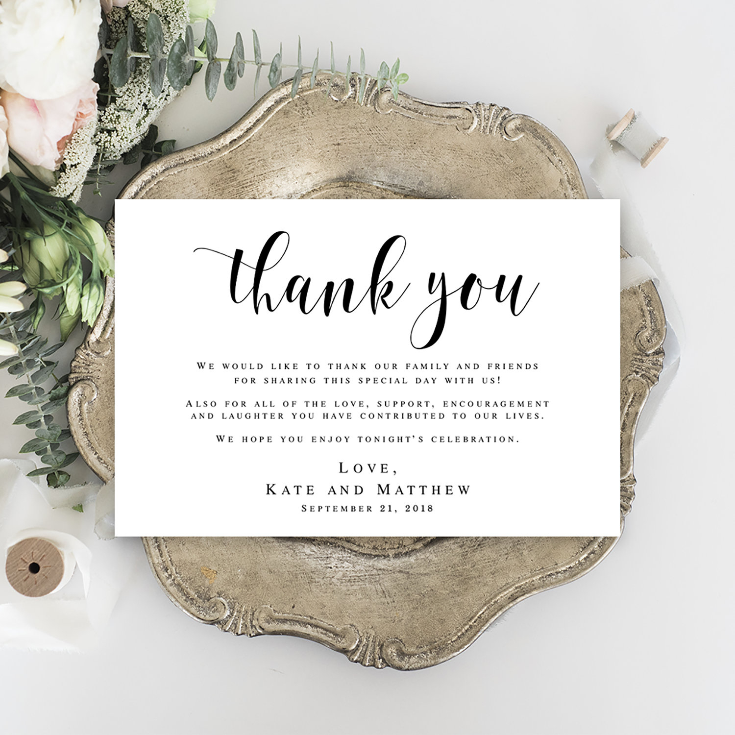 Wedding Thank You Letters Instant Download Editable Templates regarding Wedding Thank You Cards Printable